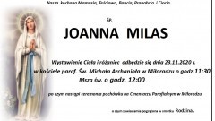 Zmarła Joanna Milas. Żyła 77 lat.