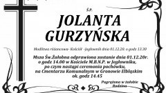 Zmarła Jolanta Gurzyńska. Żyła 52 lata.