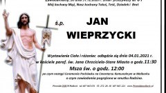 Zmarł Jan Wieprzycki. Żył 81 lat.