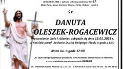 Zmarła Danuta Oleszek-Rogacewicz. Żyła 67 lat.