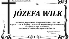 Zmarła Józefa Wilk. Żyła 97 lat.