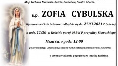 Zmarła Zofia Cybulska. Żyła 88 lat.