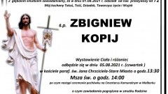 Zmarł Zbigniew Kopij. Żył 72 lata.