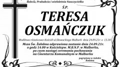 Zmarła Teresa Osmańczuk. Żyła 86 lat.