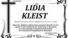 Zmarła Lidia Kleist. Żyła 70 lat.