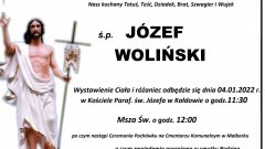 Zmarł Józef Woliński. Żył 67 lat.