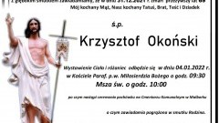 Zmarł Krzysztof Okoński. Żył 69 lat.
