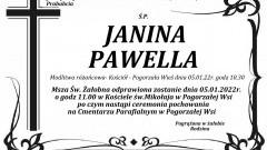 Zmarła Janina Pawella. Żyła 90 lat.