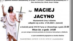 Zmarł Maciej Jacyno. Żył 17 lat.