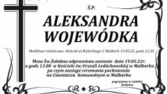 Zmarła Aleksandra Wojewódka. Żyła 69 lat.