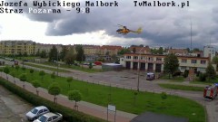 Mężczyzna po upadku ze schodów zabrany LPR do szpitala w Gdańsku.