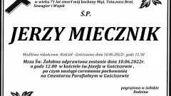 Zmarł Jerzy Miecznik. Żył 71 lat.