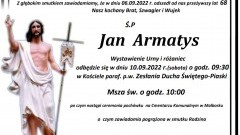 Zmarł Jan Armatys. Żył 68 lat.