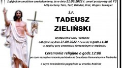 Zmarł Tadeusz Zieliński. Miał 73 lata.