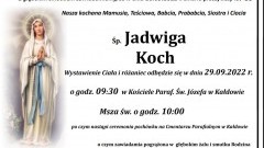 Zmarła Jadwiga Koch. Żyła 89 lat.
