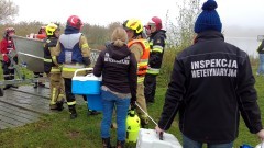 Gmina Stare Pole. Ćwiczenia służb w Zakładzie Produkcji Wody w Ząbrowie. Wideo i zdjęcia