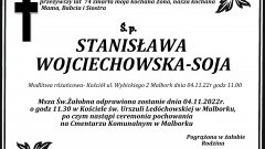 Malbork. Zmarła nauczycielka Stanisława Wojciechowska – Soja. Miała&#8230;