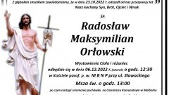 Zmarł Radosław Maksymilian Orłowski. Miał 39 lat.