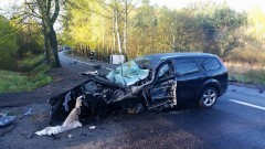BIAŁE BŁOTA: KOLEJNY WYPADEK NA TRASIE STARY DZIERZGOŃ – KAMIENIEC. JEDNA OSOBA POSZKODOWANA – 29.04.2015