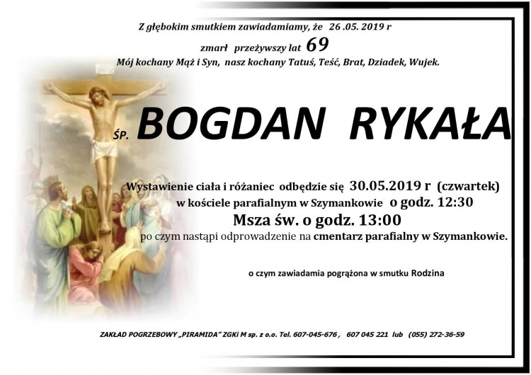 Zmarł Bogdan Rykała. Żył 69 lat