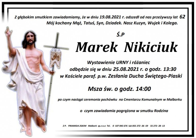 Zmarł Marek Nikiciuk. Żył 62 lata.