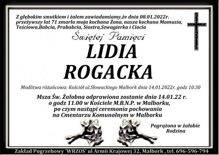 Zmarła Lidia Rogacka. Żyła 71 lat.