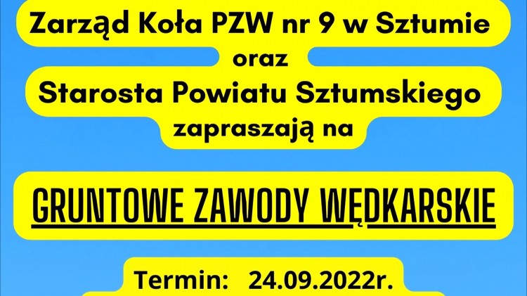 Sztum. W sobotę Gruntowe Zawody Wędkarskie.