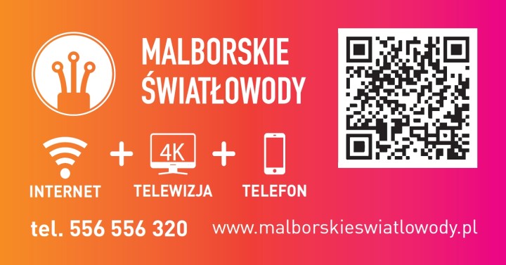 Internet Światłowodowy i Telewizja 4K + Telefon - Malbork, Nowy Staw, Nowy Dwór Gdański, Miłoradz, Frombork, Braniewo - Malborskie Światłowody 