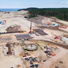 Potęp prac przy budowie drogi wodnej łączącej Zalew Wiślany z Zatoką…