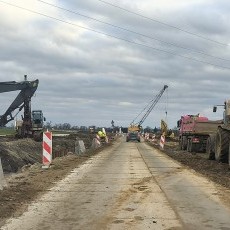 Rozbudowa odcinka DK22 Malbork-Stare Pole. Zobacz postęp prac marzec…