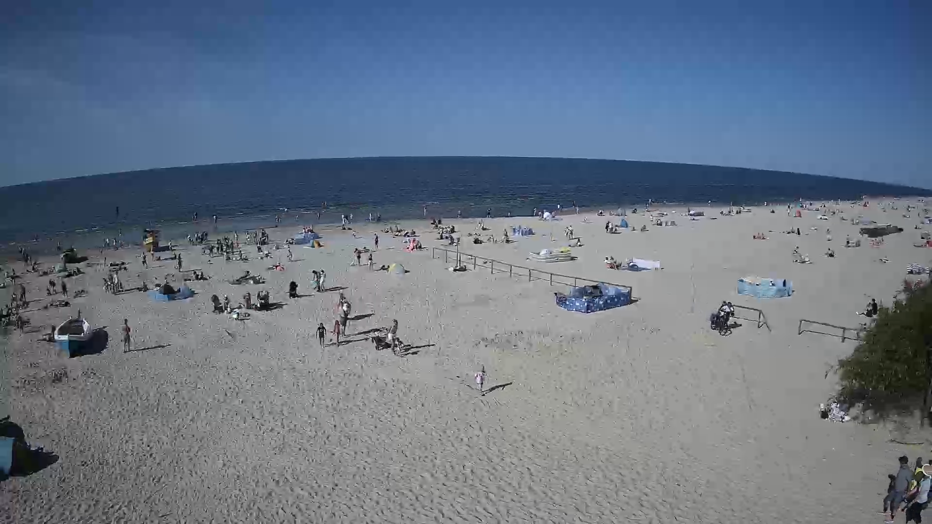 Jantar plaża wschód. Kamera na żywo. 