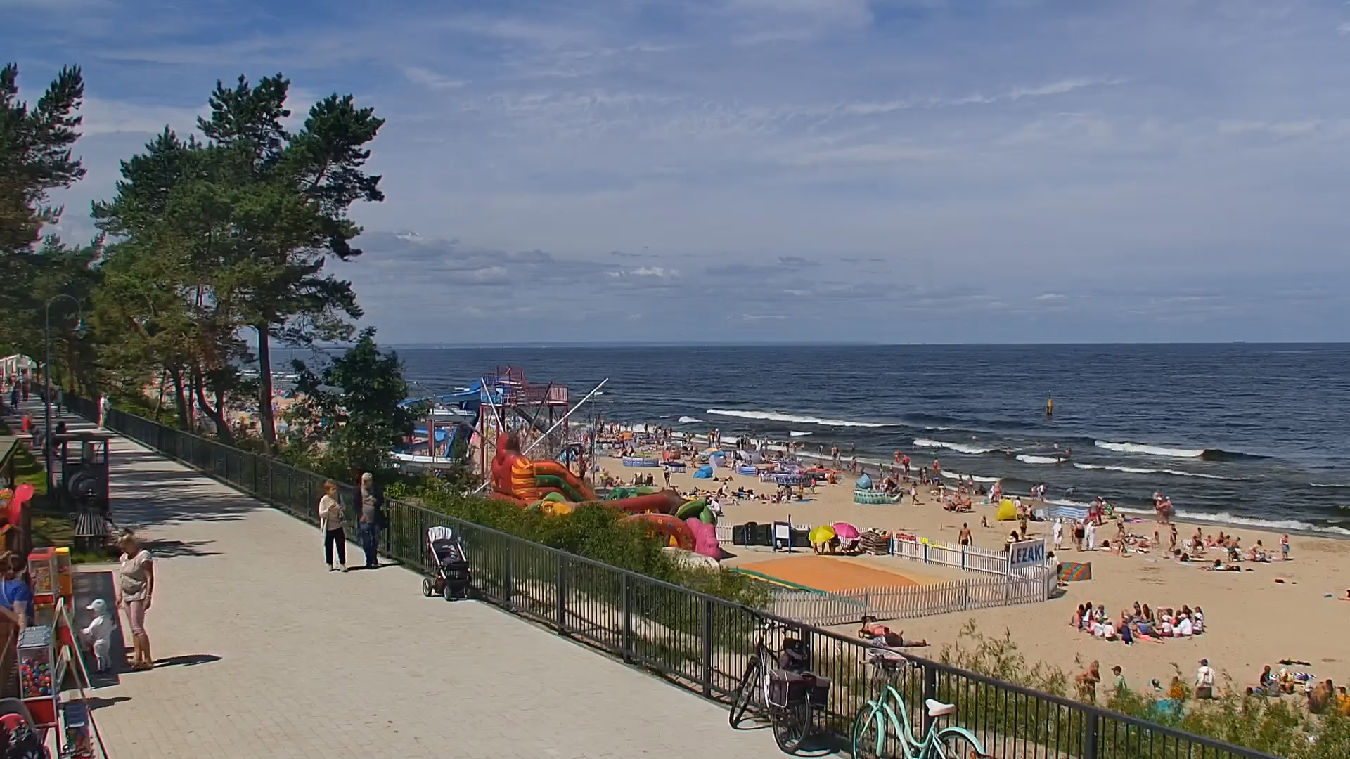 Stegna plaża: Bulwar Radiowej Jedynki. Kamera obrotowa - Aktualna pogoda&#8230;