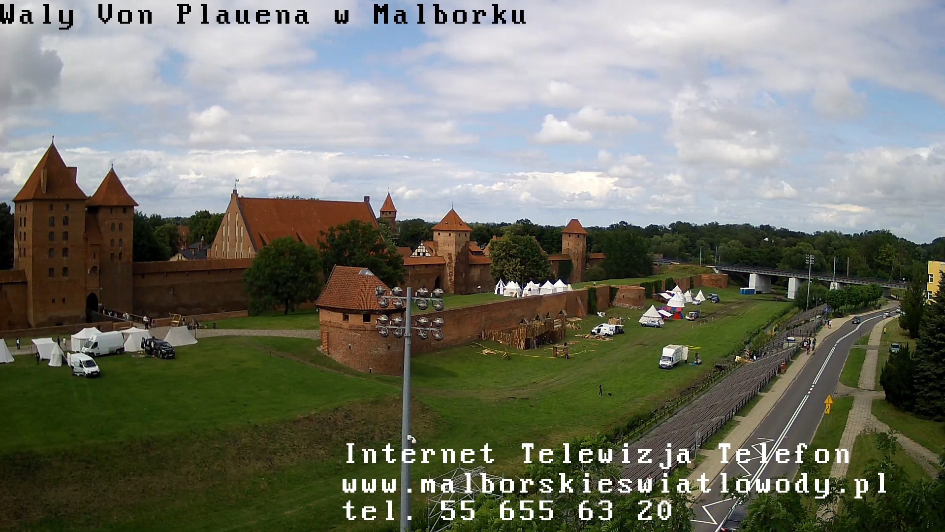 Oblężenie Malborka - Wały Von Plauena. Kamery na żywo w Malborku