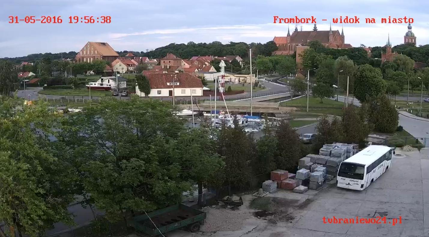 Podgląd: Frombork - Widok na miasto - Wzgórze Katedralne kamera obrotowa 