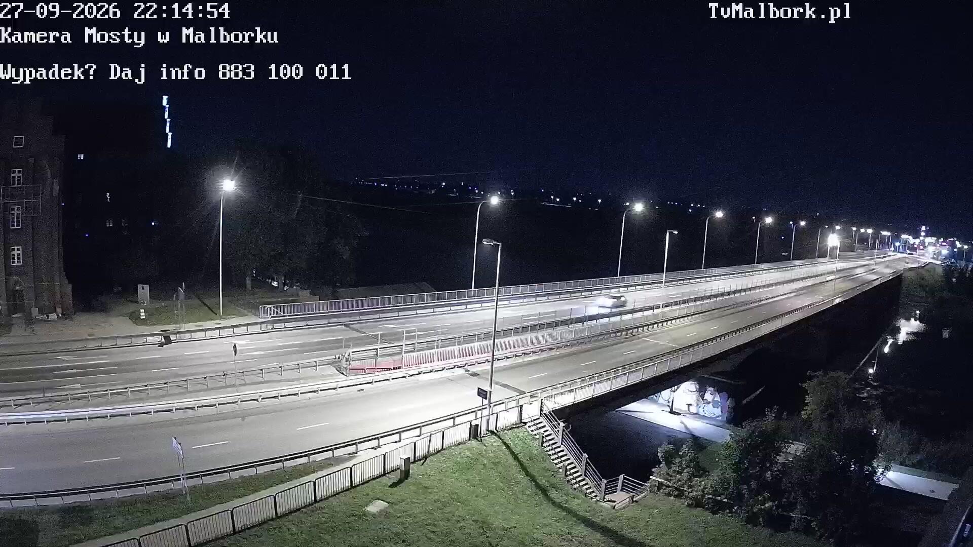 Podgląd: Malbork, Rzeka Nogat, Stary Most. Kamera na żywo z siedziby Mainsoft. Oglądaj Malbork LIVE